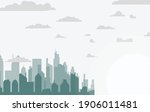 simple design city silhouette... | Shutterstock .eps vector #1906011481