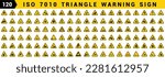 iso 7010 triangle warning signs ...
