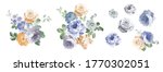 set of floral elements. flower... | Shutterstock . vector #1770302051