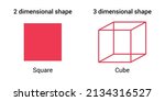 2d square and cube shapes in... | Shutterstock .eps vector #2134316527