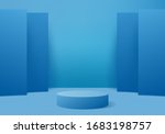 background vector 3d blue... | Shutterstock .eps vector #1683198757