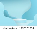 cosmetic background podium.... | Shutterstock .eps vector #1750981394
