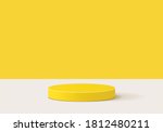 cylinder yellow background... | Shutterstock .eps vector #1812480211