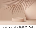 summer 3d brown minimal scene... | Shutterstock .eps vector #1818281561