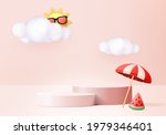 3d summer background product... | Shutterstock .eps vector #1979346401