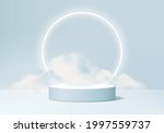 cloud background vector 3d blue ... | Shutterstock .eps vector #1997559737