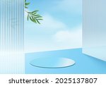 3d blue background product... | Shutterstock .eps vector #2025137807