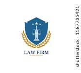 law firm logo and icon design... | Shutterstock .eps vector #1587735421