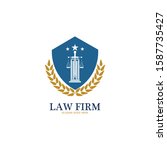 law firm logo and icon design... | Shutterstock .eps vector #1587735427
