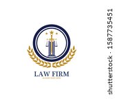 law firm logo and icon design... | Shutterstock .eps vector #1587735451