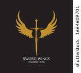 Sword With Wings. Golden Sword...