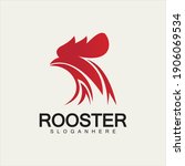 Rooster Head Logo Vector Icon...