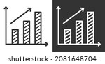 charts up icon vector image and ... | Shutterstock .eps vector #2081648704