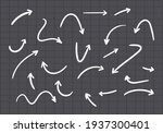 arrow set in many directions... | Shutterstock .eps vector #1937300401