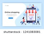 online shopping concept... | Shutterstock .eps vector #1241083081