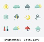 weather icon set | Shutterstock .eps vector #154531391