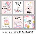 happy birthday greeting card... | Shutterstock .eps vector #1556176457