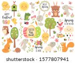spring and easter collection of ... | Shutterstock .eps vector #1577807941
