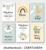 baby shower invitation birthday ... | Shutterstock .eps vector #1589714854
