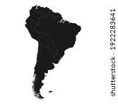 black map of south america. | Shutterstock .eps vector #1922283641