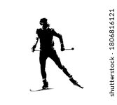 cross country skiing  isolated... | Shutterstock .eps vector #1806816121