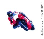 motorbike racing  low polygonal ... | Shutterstock .eps vector #1817120861
