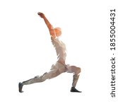 yoga  warrior pose  isolated... | Shutterstock .eps vector #1855004431