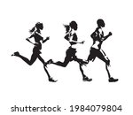 running people  isolated vector ... | Shutterstock .eps vector #1984079804