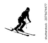 downhill skiing  abstract... | Shutterstock .eps vector #2075674477