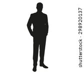 man in suit  vector silhouette | Shutterstock .eps vector #298920137