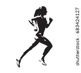 Running Woman  Abstract Vector...