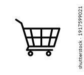 shopping cart on white... | Shutterstock .eps vector #1917599021