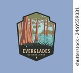 everglades national park vintage logo vector symbol illustration design