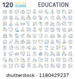 set of vector line icons of... | Shutterstock .eps vector #1180429237