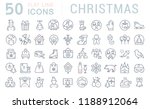 set of vector line icons of... | Shutterstock .eps vector #1188912064