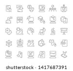 set of vector line icons of... | Shutterstock .eps vector #1417687391