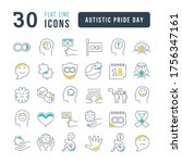 set vector line thin icons of... | Shutterstock .eps vector #1756347161