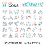 set vector line icons  sign and ... | Shutterstock .eps vector #676159441