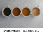 Different Shades Of Coffee With ...