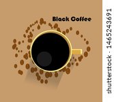 black coffee vector art image | Shutterstock .eps vector #1465243691