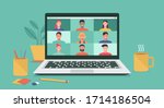 people connecting together ... | Shutterstock .eps vector #1714186504