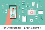 online medical concept  human... | Shutterstock .eps vector #1784855954