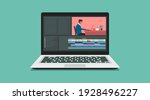 video editing software with... | Shutterstock .eps vector #1928496227