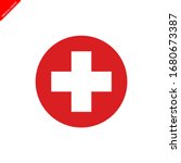 medical cross icon vector logo... | Shutterstock .eps vector #1680673387