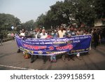 Small photo of Dhaka Bangladesh 10 December 2023,Family members Carrying posters, placards and festoons, the family members of the BNP supporter started to gather in Jatiya Press Club today marking International Hum