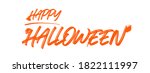 hand writing happy halloween in ... | Shutterstock .eps vector #1822111997