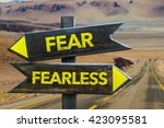 Fear - Fearless crossroad in a desert background
