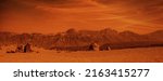 Small photo of Martian Mountains of the Desert Landscape of the Planet Mars