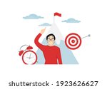 self discipline  climbing to... | Shutterstock .eps vector #1923626627