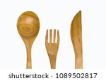 wooden clean utensils on a... | Shutterstock . vector #1089502817